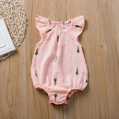 Barboteuse bébé - Fille - carotte-rose