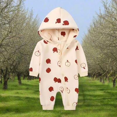 Barboteuse -BEBE - Mi-Saisons - pommes-rouge