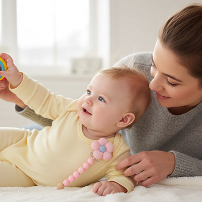 attache-tetine-fleur-rose