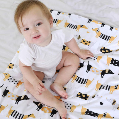 Couverture- Bebe- Garçon-chien-bébé