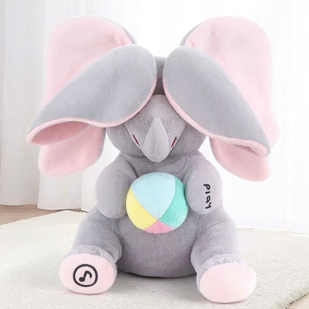 Peluche éléphant cache cache