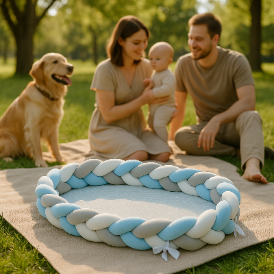reducteur-de-lit-2-1-3 -couleurs-dans-parc-avec-famille