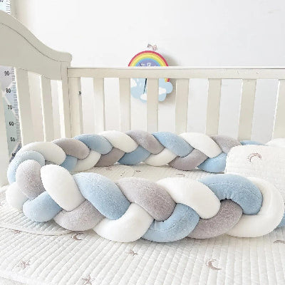 Tour de lit Tressé | Bleu - Création Bébé-Maman