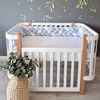 Tresse- de- lit -3 brins -gris-bleu-blanc