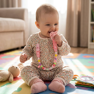Accroche-tetine-rose-bebe-content