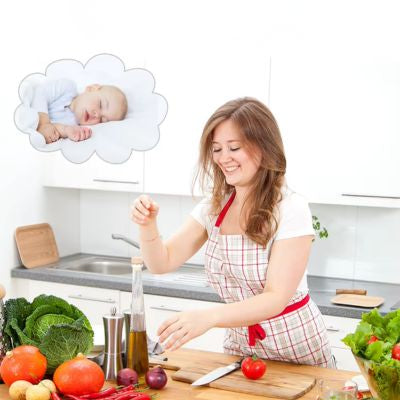 Avec Babyphone camera , maman cuisine sans stress