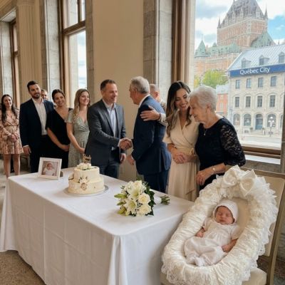 Baptême de bébé qui dort dans son cocon bebe blanc