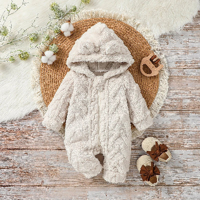 Barboteuse- bébé - Peluche - beige