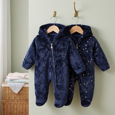 Barboteuse- bébé- hiver-Velours- doux