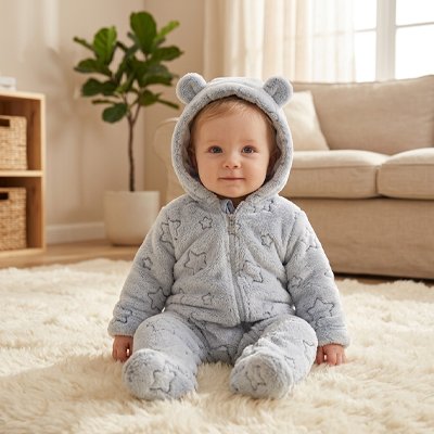 Barboteuse-bébé-hiver-bleu-étoile
