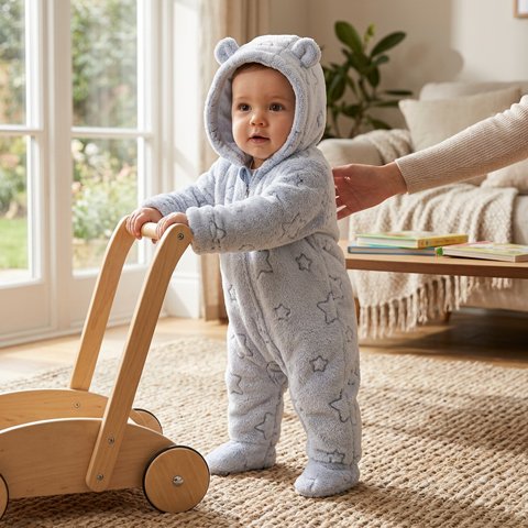 Barboteuse-bébé-hiver-et-bébé-s'amuse