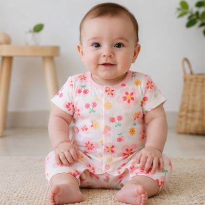 Barboteuse-bébé-fille-observe
