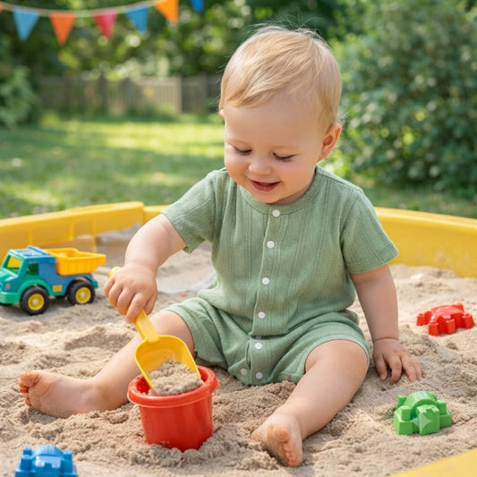 Barboteuse bébé garçon été joue bac sable