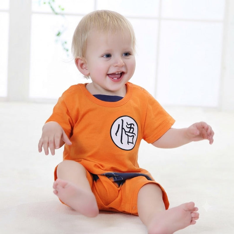 Barboteuse bebe gaçon été motifs karaté