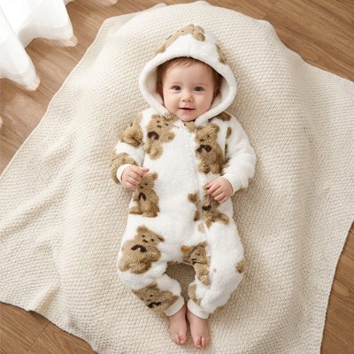 Barboteuse- hiver-bébé-Nounours