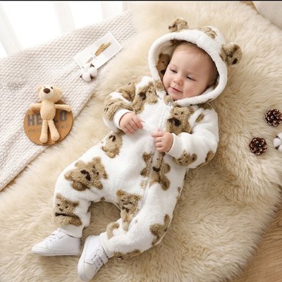 Barboteuse- hiver-bébé-couché