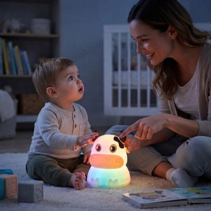 Bébé apprend les couleurs avec sa veilleuse à LED
