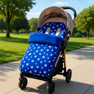 Chancelière- poussette-étoiles-bleu