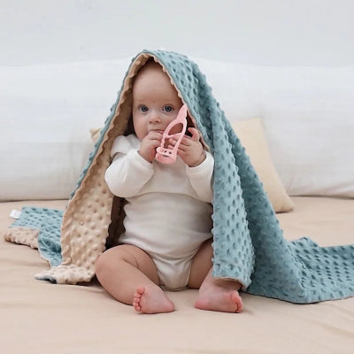 Couverture bebe double polar capitonné 