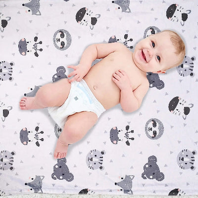 Couverture- Bebe- Garçon -Animaux-bébé