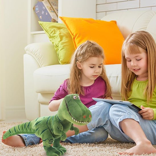 Dinosaure peluche et ses amies