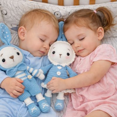 Dodou-lapin-bleu-jumeaux-dorment