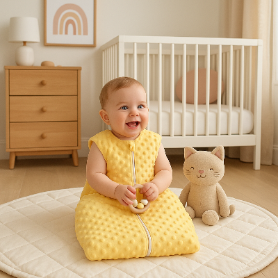 Gigoteuse-bebe-hiver-jaune-avec-bébé