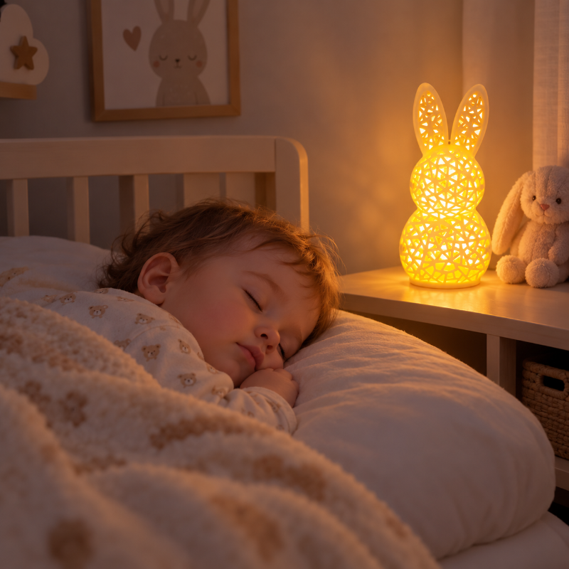 Lampe veilleuse lapin et doux sommeil