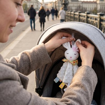 Lapin -doudou-maman-attache-poussette