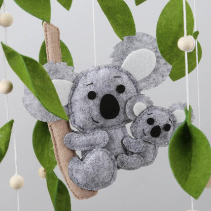 Mobile lit bebe koala maman-bébé sur son dos