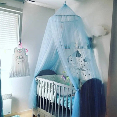 Moustiquaire- bebe- lit - Plafond-bleu