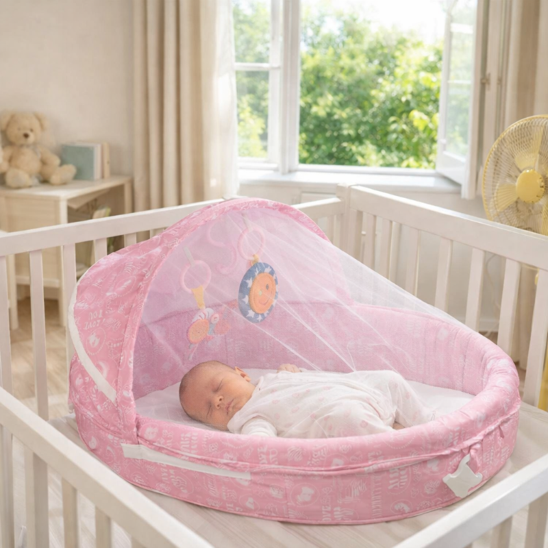 Moustiquaire-pour-lit-de-bebe-sieste