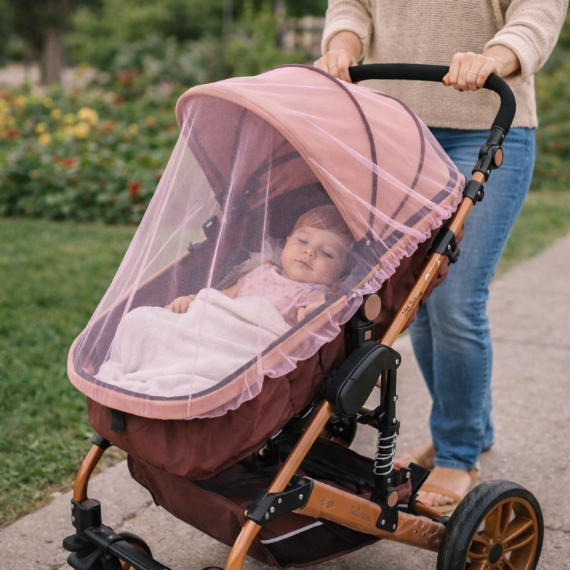 Moustiquaire-poussette-rose-bebe-maman
