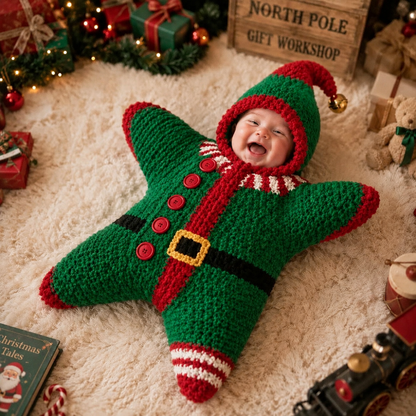 Nid d Ange joyeux Noël avec bébé qui rigole