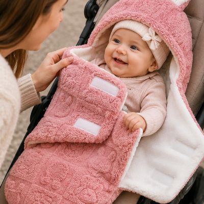 Nid-d'ange-6-12mois-bebe-dans-poussette-sourit-maman