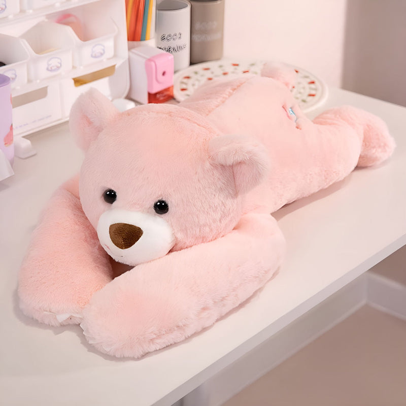 Ours en peluche géant rose