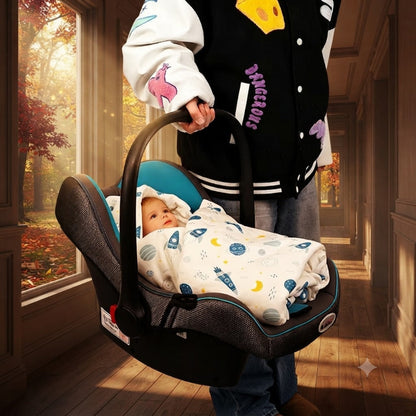 Papa apporte bébé dans son nid d Ange Siege auto dans la voiture