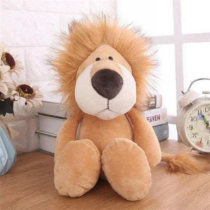 Peluche lion assis bureau