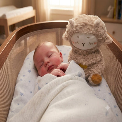 Peluche relaxante qui respire avec nouveau-née