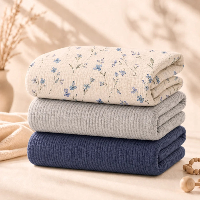 Plaid bebe jardin bleu