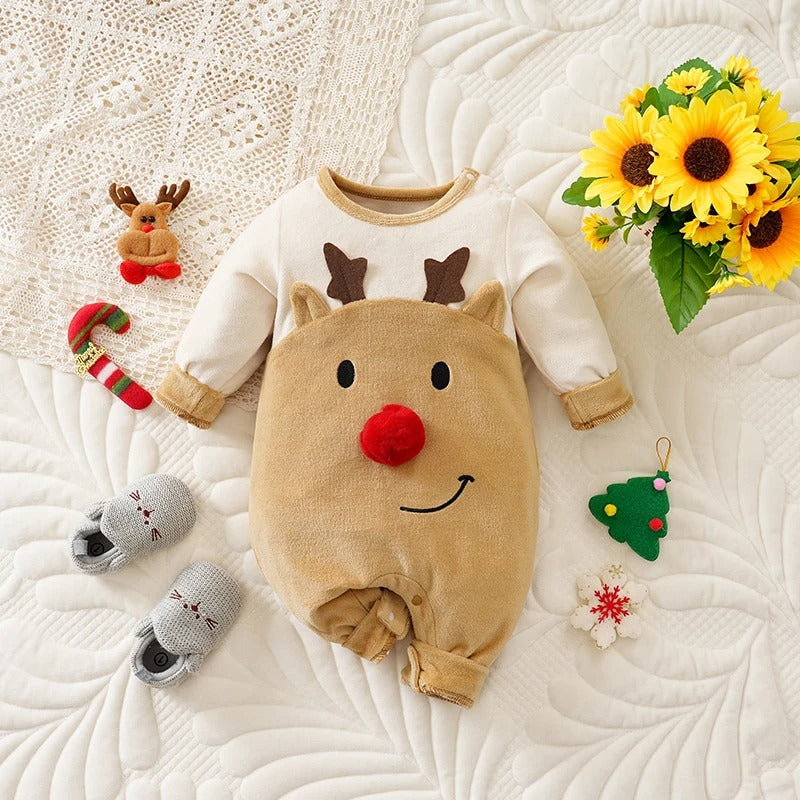 Pyjama noel pour bebe renne brun