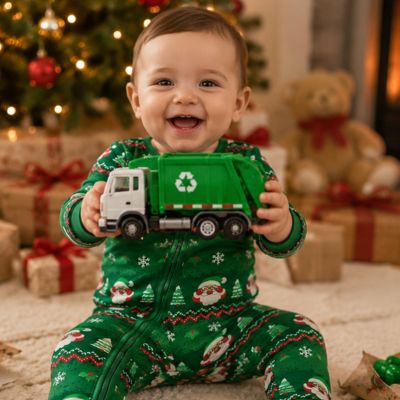 Pyjamas-bebe-noel-montre-cadeaux