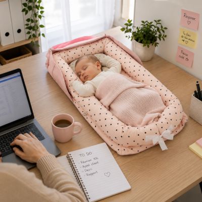 REDUCTEUR de Lit pour BEBE qui dort bureau maman