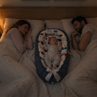 Reducteur de lit bebe tracteur bleu
