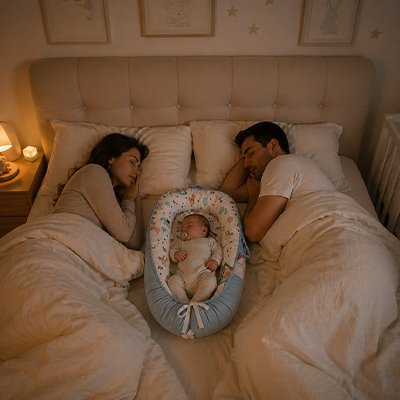 Reducteur de lit bebe dort en famille