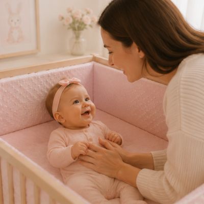 Tour-de-lit-rose-bebe-maman