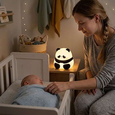 Veilleuse -bebe- dort-bordé-maman