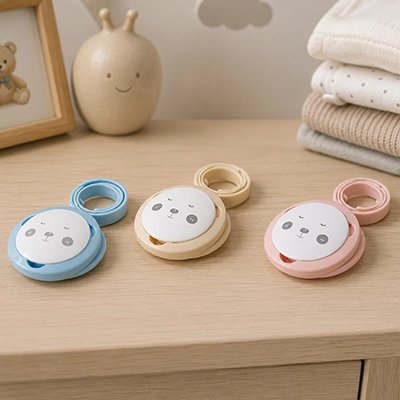 accroche tétine modèles rose,bleu,beige