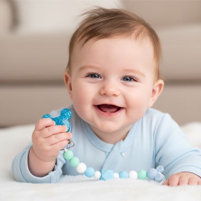 Attache- tétine-content 