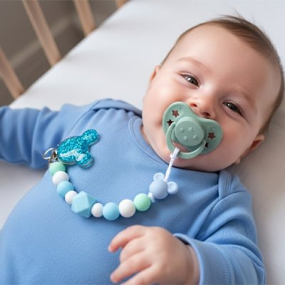 Attache- tétine -perlé